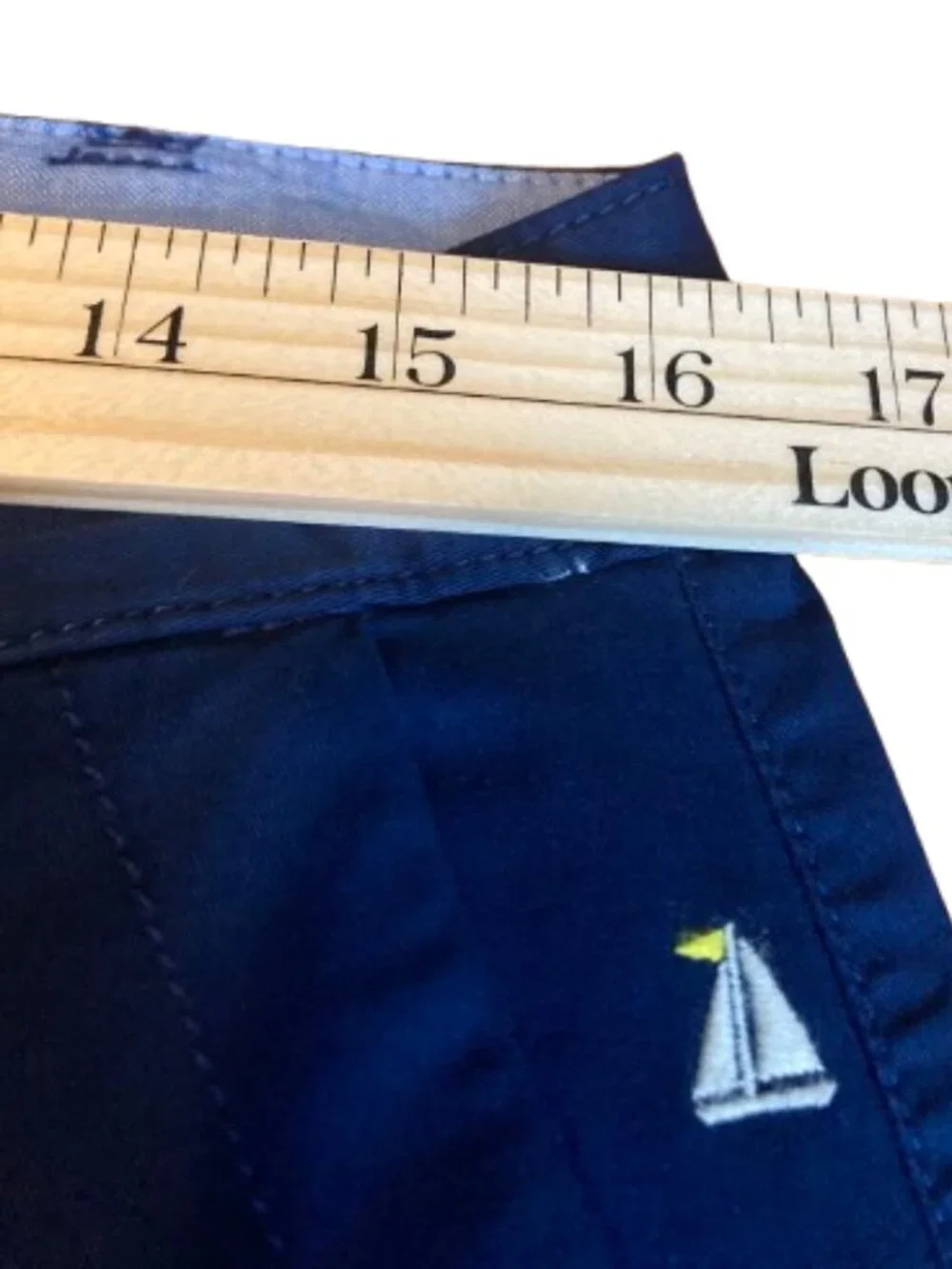 Talbots The Weekend Chino Pants Ankle Navy Embroidered Sailboats Preppy Fun sz 8
